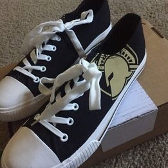 Black Knights FOCO Men's NCAA College Low Top Big Logo Canvas Sneakers Shoes - Picture 1 of 2